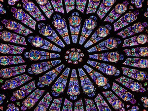 Notre-Dame Cathedral, North Rose Window, Paris, France