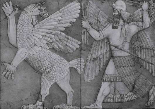 El-dios-solar-se-enfrenta-al-monstruo-del-caosninurta-dios-de-la-mitologia-mesopotamica